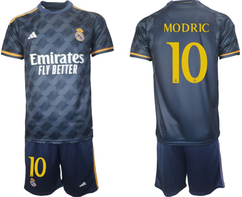 Men 2023-2024 Club Real Madrid away blue #10 Soccer Jersey